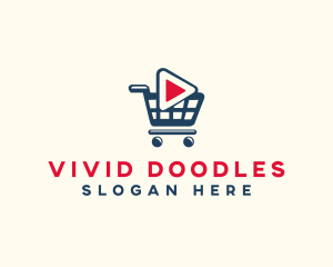 Multimedia Shopping Cart logo design