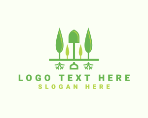 Landscaping Shovel Trees logo