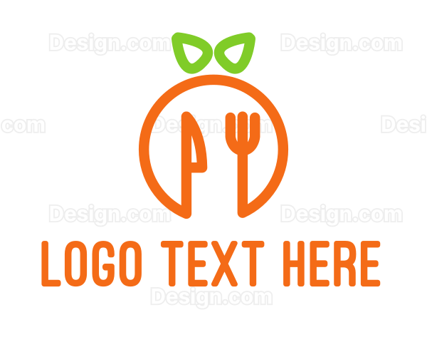 Orange Knife & Fork Logo