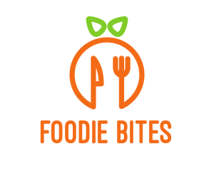 Orange Knife & Fork logo design