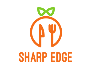 Orange Knife & Fork logo design