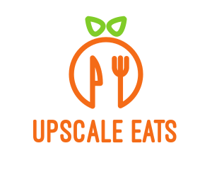 Orange Knife & Fork logo design