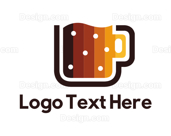 Digital Beer Mug Logo