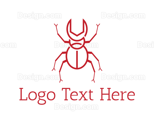 Wrench Beetle Insect Logo