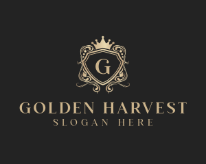 High End Crown Shield logo design