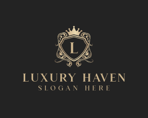 High End Crown Shield logo design