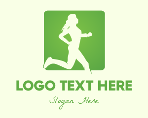 Green Jogging Woman logo