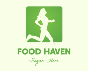 Green Jogging Woman logo