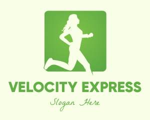 Green Jogging Woman logo