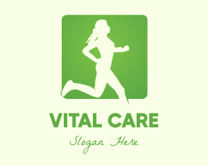 Green Jogging Woman logo