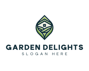 Landscaper Home Lawn Gardener logo design