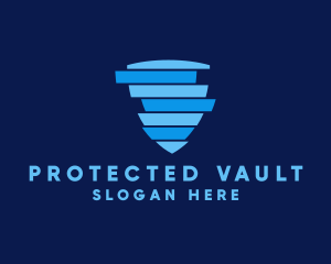 Data Stack Shield  logo design