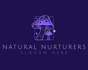 Natural Mushroom Fungus logo design