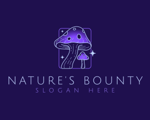 Natural Mushroom Fungus logo design