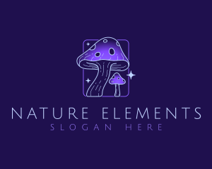 Natural Mushroom Fungus logo design