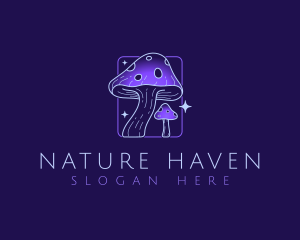 Natural Mushroom Fungus logo design