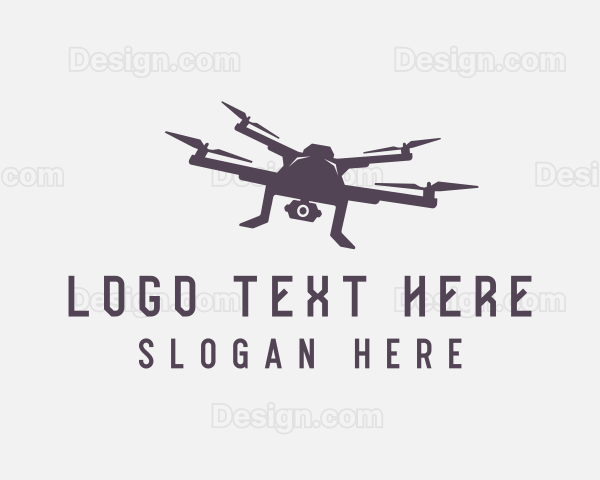 Drone Flying Lens Logo