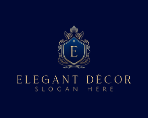 Decorative Crest Shield logo design