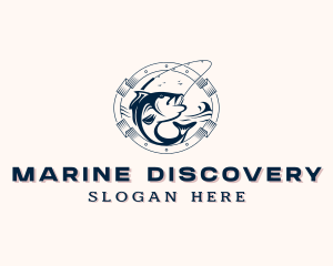 Sea Marine Fishing logo design