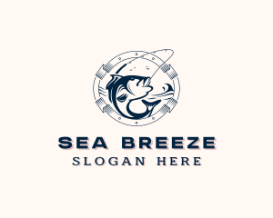 Sea Marine Fishing logo design