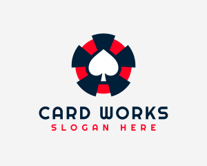 Spade Poker Game logo design