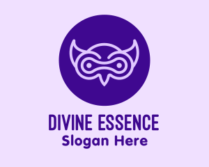 Modern Purple Owl logo design