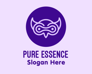 Modern Purple Owl logo design