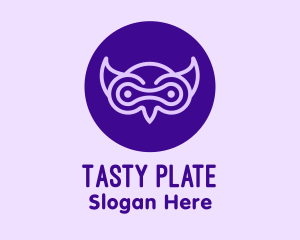 Modern Purple Owl logo design