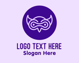 Modern Purple Owl Logo