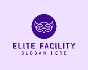 Modern Purple Owl logo design