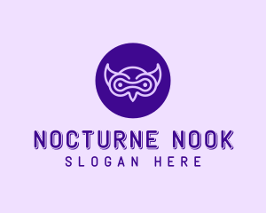 Modern Purple Owl logo design