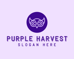 Modern Purple Owl logo design