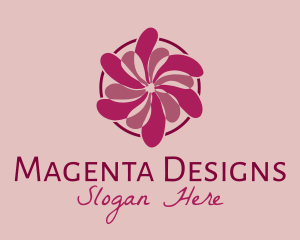 Magenta Flower Spa logo design