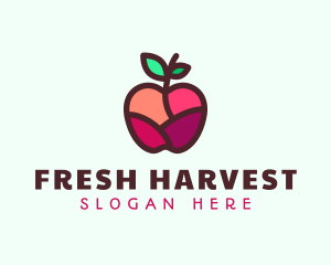 Apple Fruit Mosaic logo design