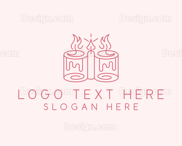 Candle Candlelight Decoration Logo