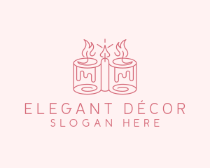 Candle Candlelight Decoration logo design