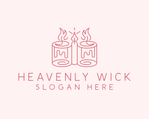 Candle Candlelight Decoration logo design