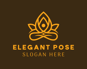 Golden Lotus Yoga Spa  logo design