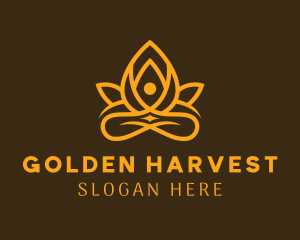 Golden Lotus Yoga Spa  logo design