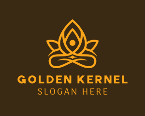 Golden Lotus Yoga Spa  logo design