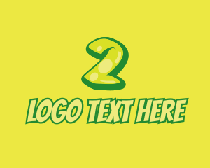 Green Yellow Graffiti Number 2 logo