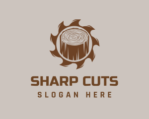 Brown Wood Carpentry logo design