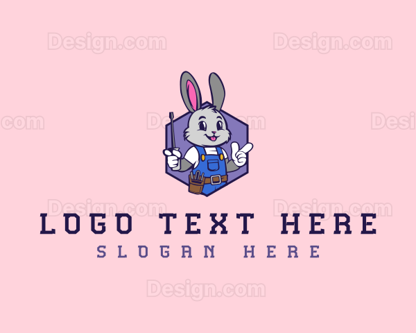 Electrician Maintenance Rabbit Logo