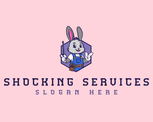 Electrician Maintenance Rabbit logo design