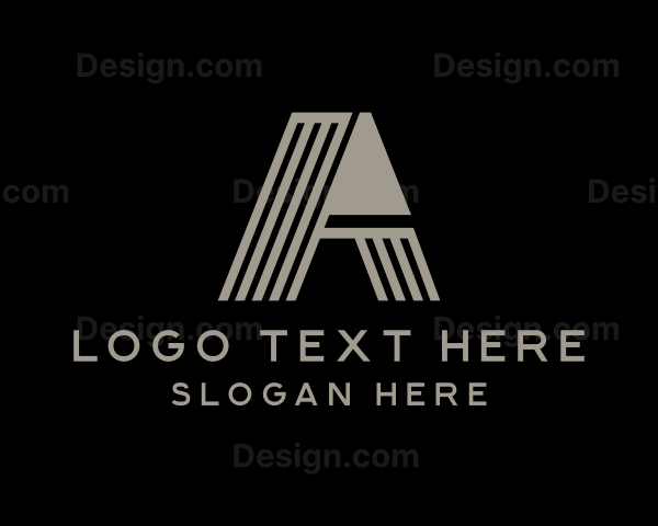 Creative Stripes Letter A Logo