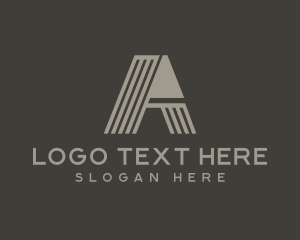 Creative Stripes Letter A logo