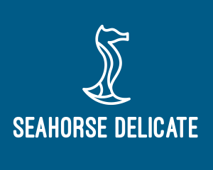 Abstract Seahorse Scythe logo