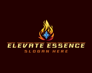 Snowflake Fire Star Logo