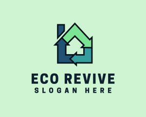 House Recycling Arrow logo design