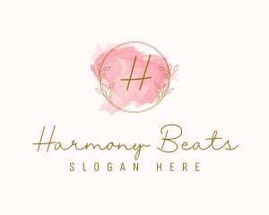 Natural Wreath Watercolor Logo